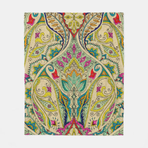 Indien nahtlos paisley Muster, dekorative Grenze. Fleecedecke