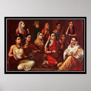 Indien Neunzehntes Jahrhundert Musiker Poster