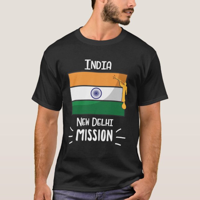 Indien New Delhi Mormon LDS Mission Missionar T-Shirt (Vorderseite)