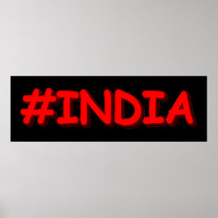 "#Indien" Niedliches Design. Jetzt kaufen Poster