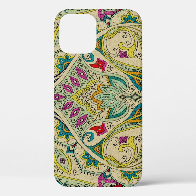 Indien paisley Muster, böhmische Grenze. Case-Mate iPhone Hülle (Rückseite)