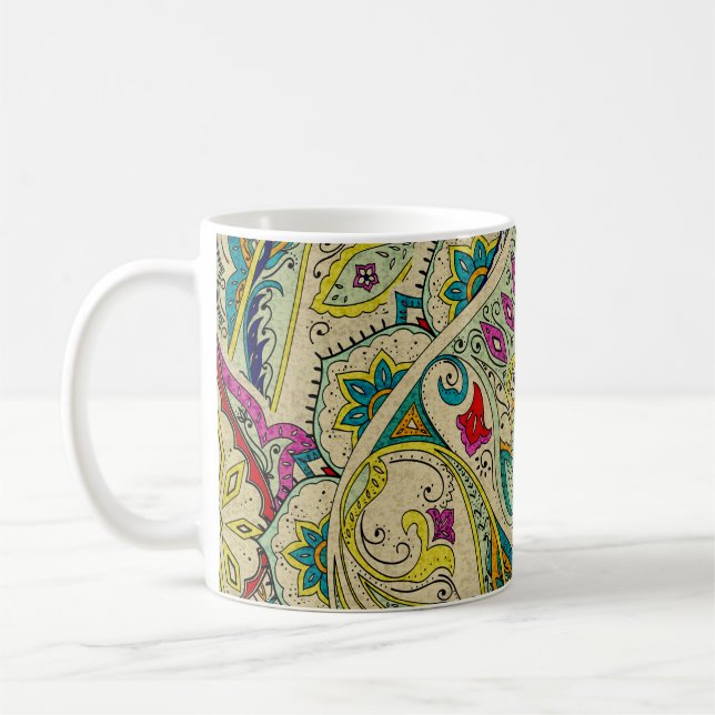 Indien paisley Muster, böhmische Grenze. Kaffeetasse (Links)