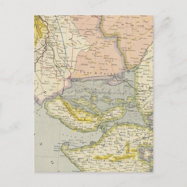 Indien, Pakistan Postkarte (Vorderseite)