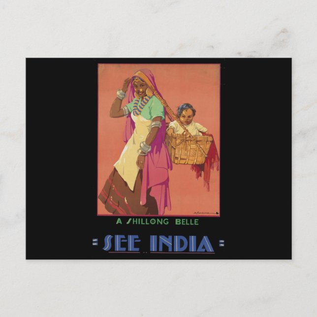 Indien Postkarte (Vorderseite)