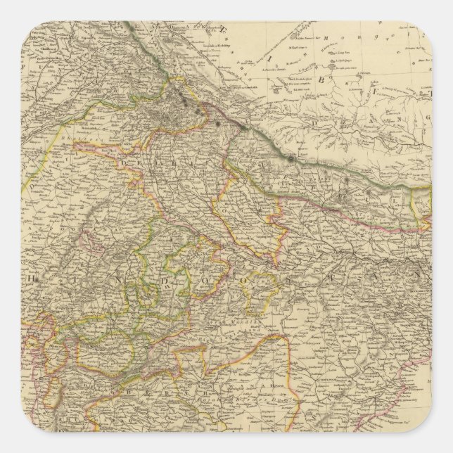 Indien Quadratischer Aufkleber (Vorderseite)