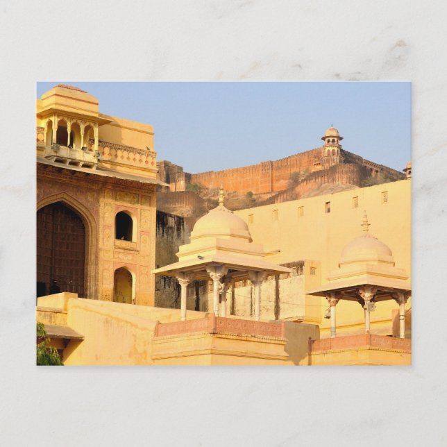 Indien, Rajasthan, Amber Amer). Das Postkarte (Vorderseite)