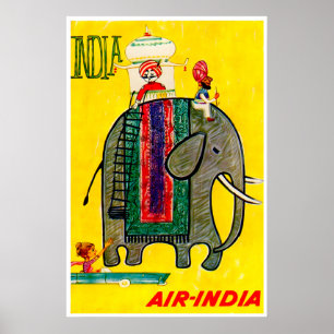Indien Reise Druck Elefant Poster Indische Kunst