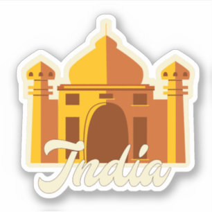Indien Reisen Vinyl Sticker