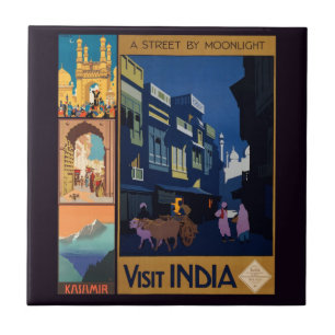 Indien Reiseplakat Collage Kacheln
