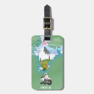 Indien Reiseplakat Gepäckanhänger