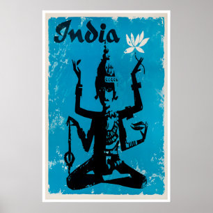 Indien Reiseplakat Hindu-Kunst Indischer Druck Poster