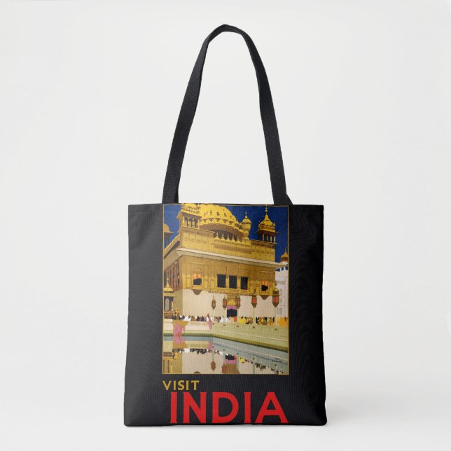 Indien Reiseplakat indische Vintage Kunst (Vorderseite)
