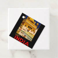 Indien Reiseplakat indische Vintage Kunst