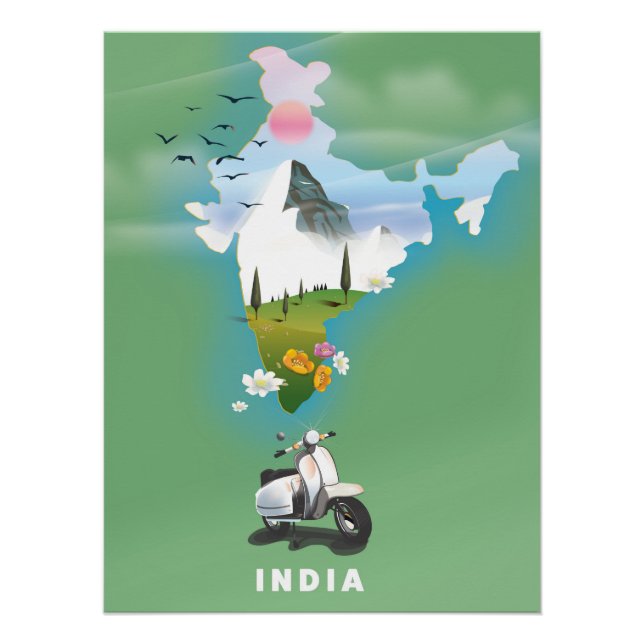 Indien Reiseplakat Poster (Vorderseite)