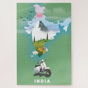 Indien Reiseplakat Puzzle