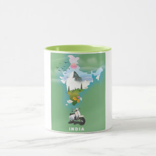 Indien Reiseplakat Tasse