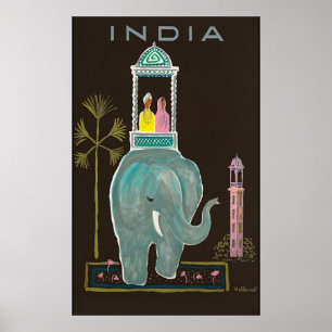 Indien Reiseplakat Vintag Poster