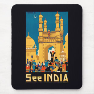 Indien Reiseplanmousepad Mousepad