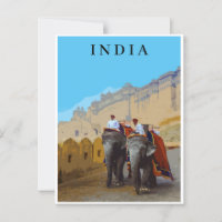 Indien Retro Style Elephants Reisen