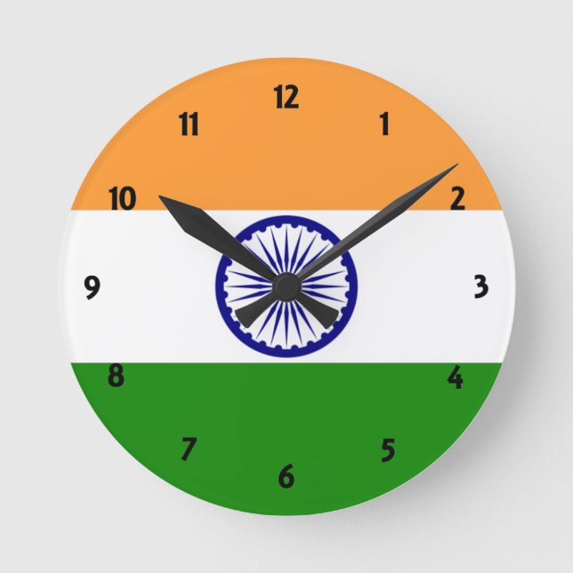 Indien Runde Wanduhr (Vorderseite)