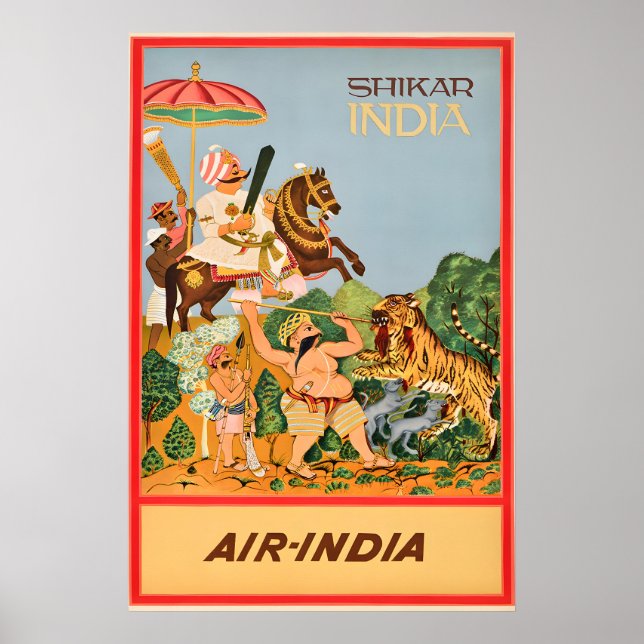 Indien - Shikar - Reiseplakatdrucke Poster (Vorne)