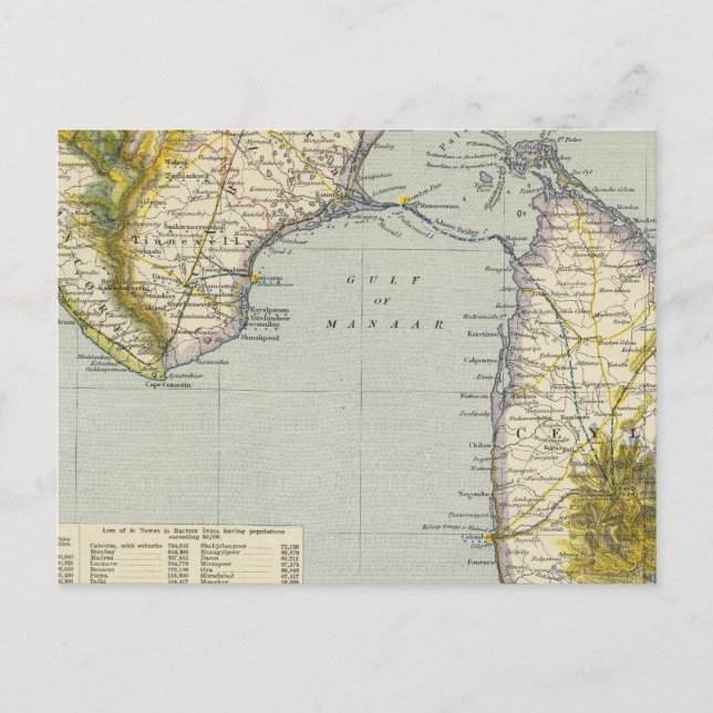 Indien, Sri Lanka Postkarte (Vorderseite)