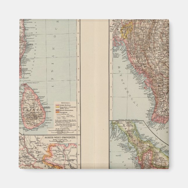 Indien Süd, Birma, malaiische Halbinsel Magnet (Vorne)