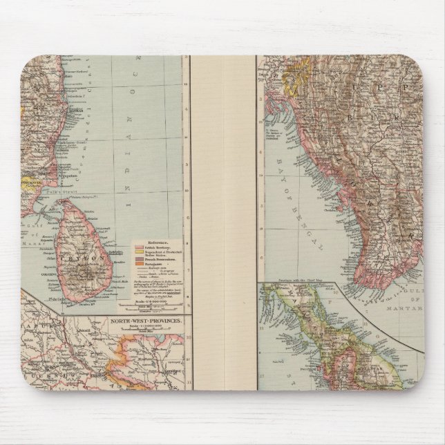 Indien Süd, Birma, Malaiische Halbinsel Mousepad (Vorne)