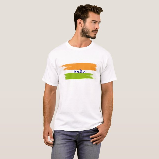 Indien-Text T-Shirt (Vorne ganz)