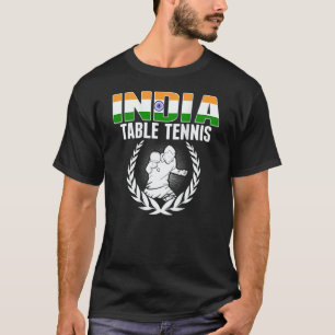 Indien Tischtennis Indischer Ping Pong Unterstütze T-Shirt