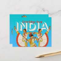 Indien Travel Postcard