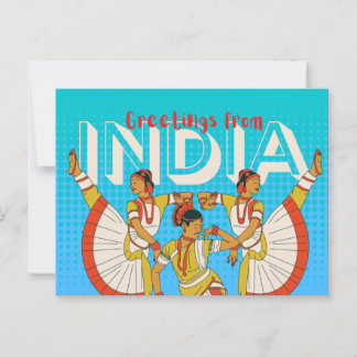 Indien Travel Postcard Postkarte