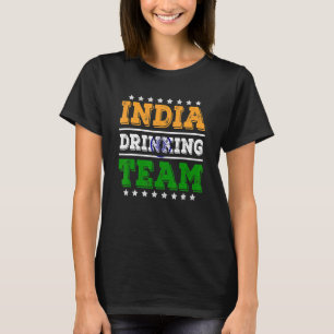 Indien trinkt Team indische Flagge trinken T-Shirt