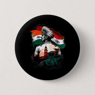 Indien Unabhängigkeitstag 15. August 1947 Indische Button