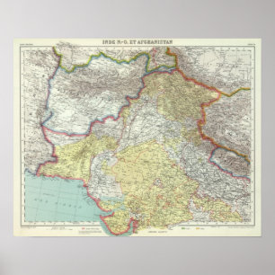 Indien und Afghanistan Poster