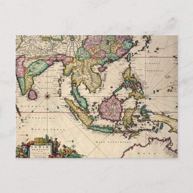 Indien und Ceylon nach Australien Postkarte (Vorderseite)