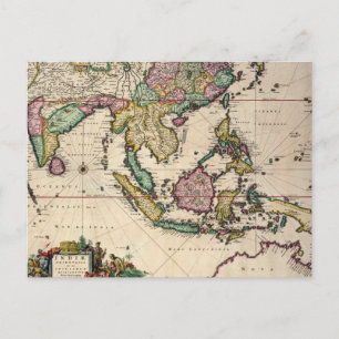 Indien und Ceylon nach Australien Postkarte