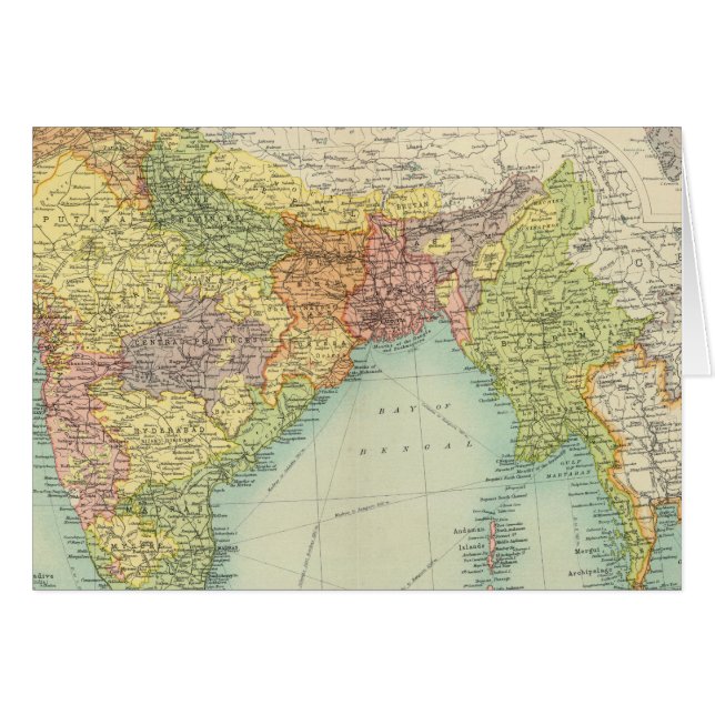 Indien und Farther Indien politisch (Vorderseite (Horizontal))