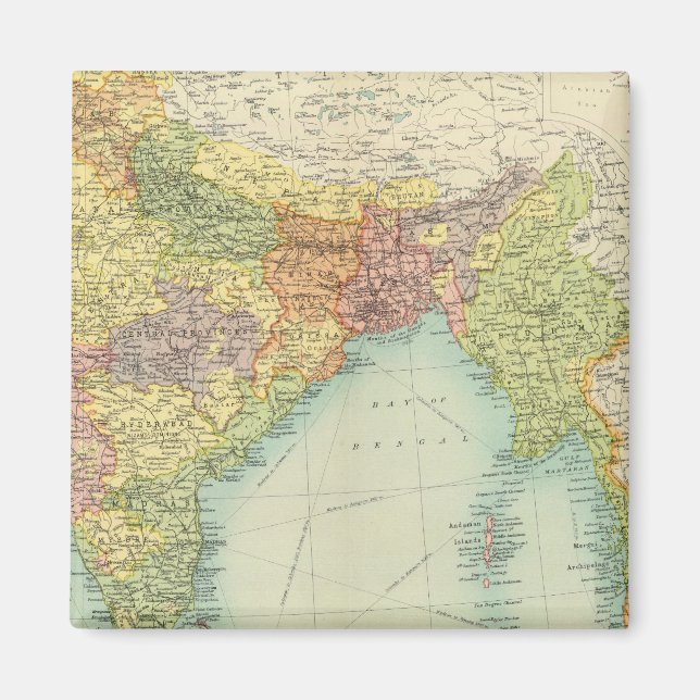 Indien und Farther Indien politisch Magnet (Vorne)