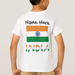 Indien und indische Flagge mit Ihrem Namen T-Shirt