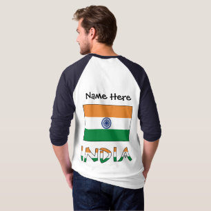 Indien und indische Flagge mit Ihrem Namen T-Shirt