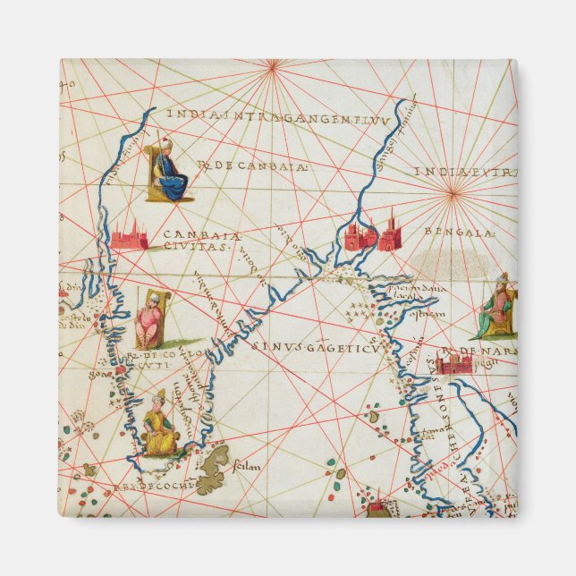 Indien und Malaysia Magnet (Vorne)