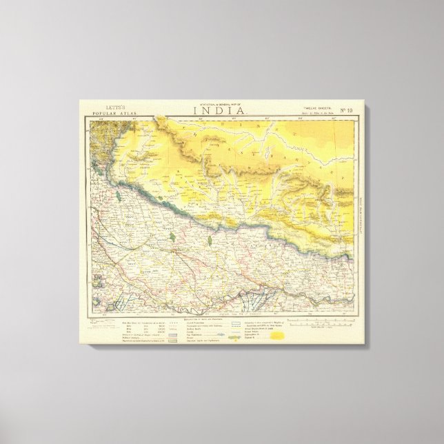 Indien und Nepal Leinwanddruck (Vorderseite)