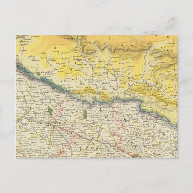 Indien und Nepal Postkarte (Vorderseite)