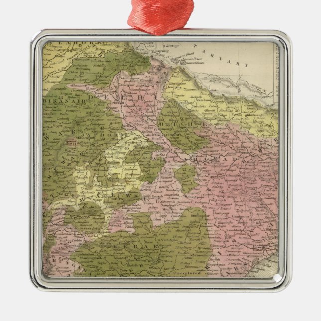 Indien und Sri Lanka Silbernes Ornament (Vorne)