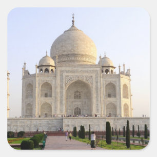 Indien, Uttar Pradesh, Agra. Taj 8 Quadratischer Aufkleber