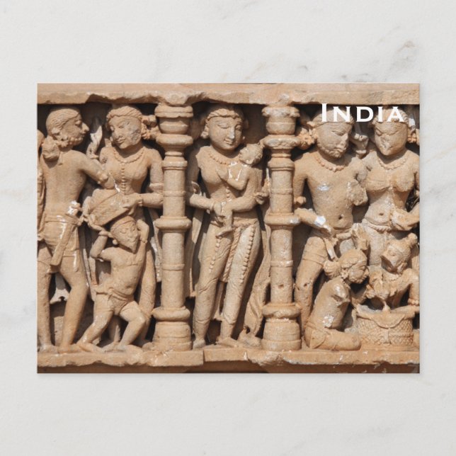 Indien Vintag Tourismus Reisen hinzufügen Postkarte (Vorderseite)