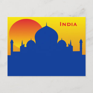 Indien Vintag Tourismus Reisen hinzufügen Postkarte