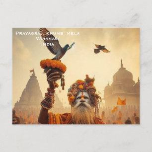 Indien Vintag Tourismus Reisen hinzufügen Postkarte