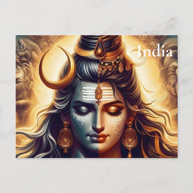 Indien Vintag Tourismus Reisen hinzufügen Postkarte (Vorderseite)